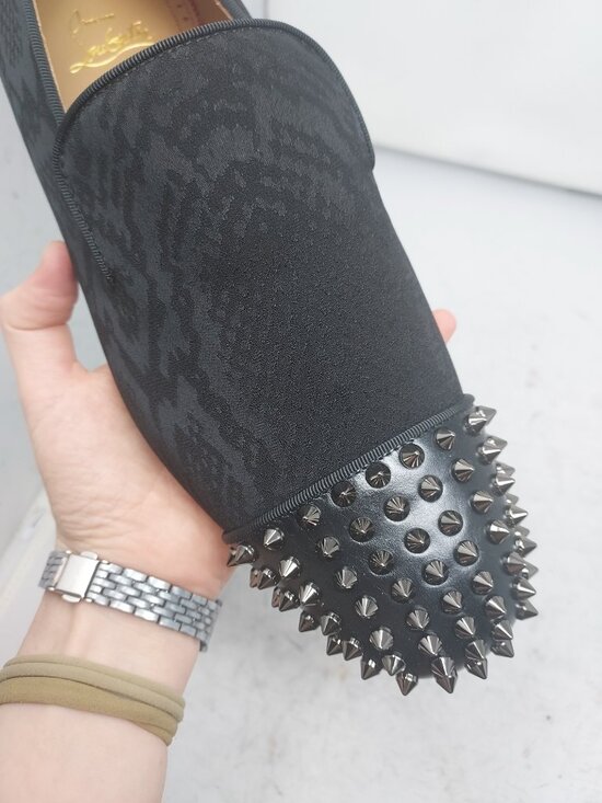 Christian Louboutin MENS Black Spooky Spike Stud Loafer main image 5